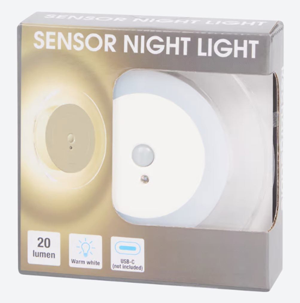 Schou Nachtlicht Sensorleuchte LED aufladbar 20 lm Flurlicht Nachtlicht