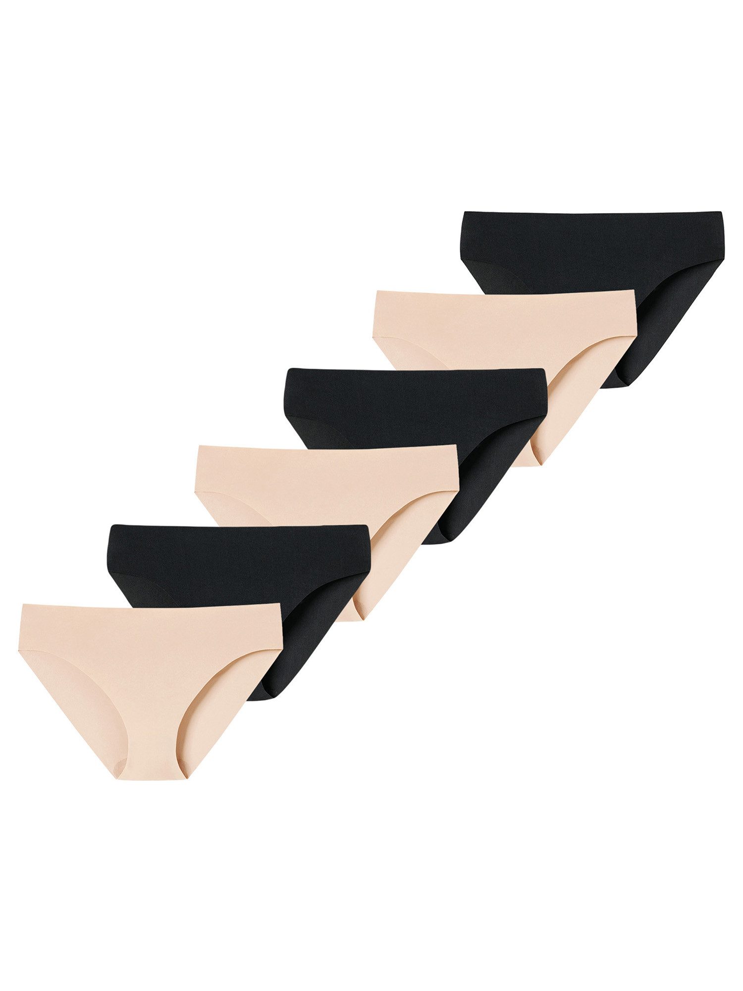 Schiesser Slip Invisible Light (6-St) Unterhose, Basic Slip, Slip