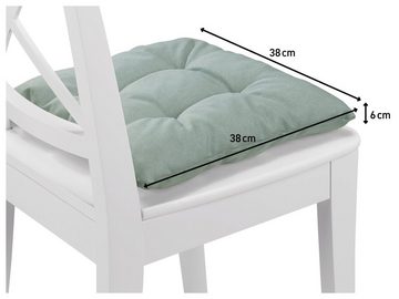 XDREAM Stuhlkissen Sitzkissen Set (2er & 4er) für Stühle und Bänke, robuste Polsterauflage für indoor und outdoor, 38x38x6 cm