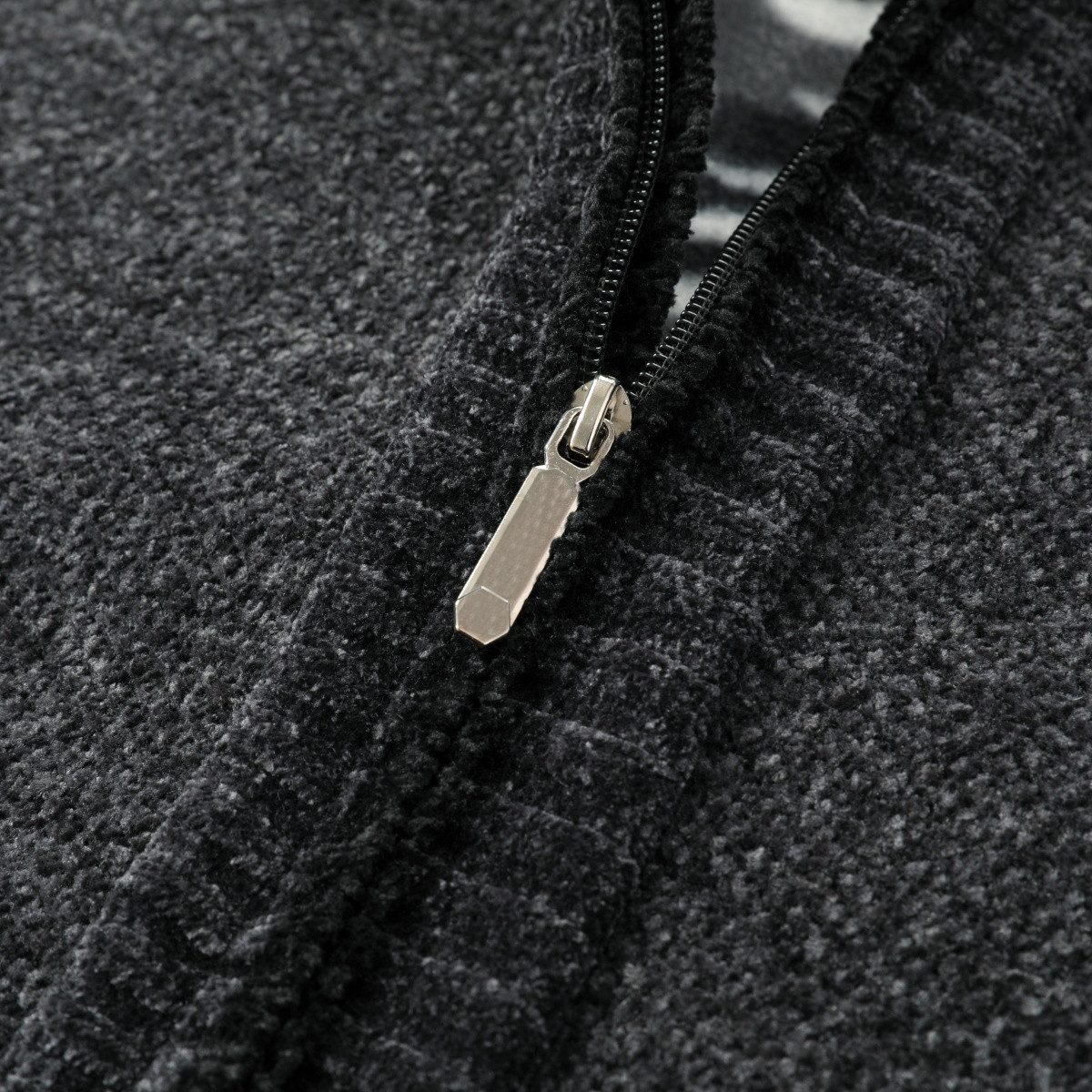 Allthemen Strickjacke mit Stehkragen Cardigan Uni Grobstrick Pullover – Bild 4 von 5