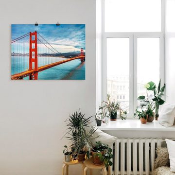 Artland Wandbild Golden Gate Bridge, Brücken (1 St), als Alubild, Outdoorbild, Leinwandbild, Poster, Wandaufkleber