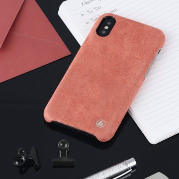 Hama Handyhülle Textil Touch Cover Schutz-Hülle Case Tasche, hochwertige Textilbezug Wireless-Charging edle und angenehme Haptik