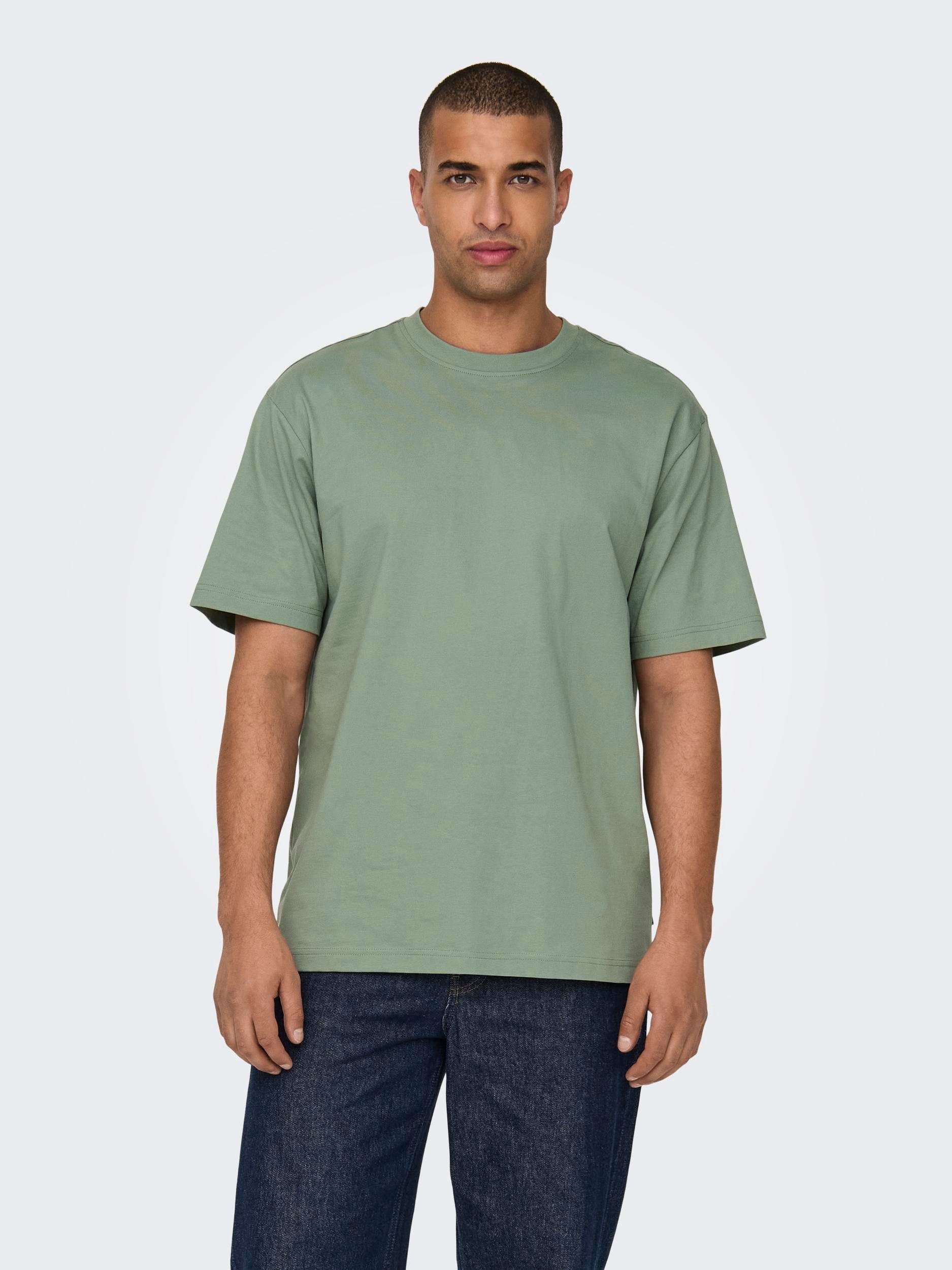SS Green RLX & Rundhalsshirt LIFE Hedge ONLY NOOS SONS ONSFRED TEE