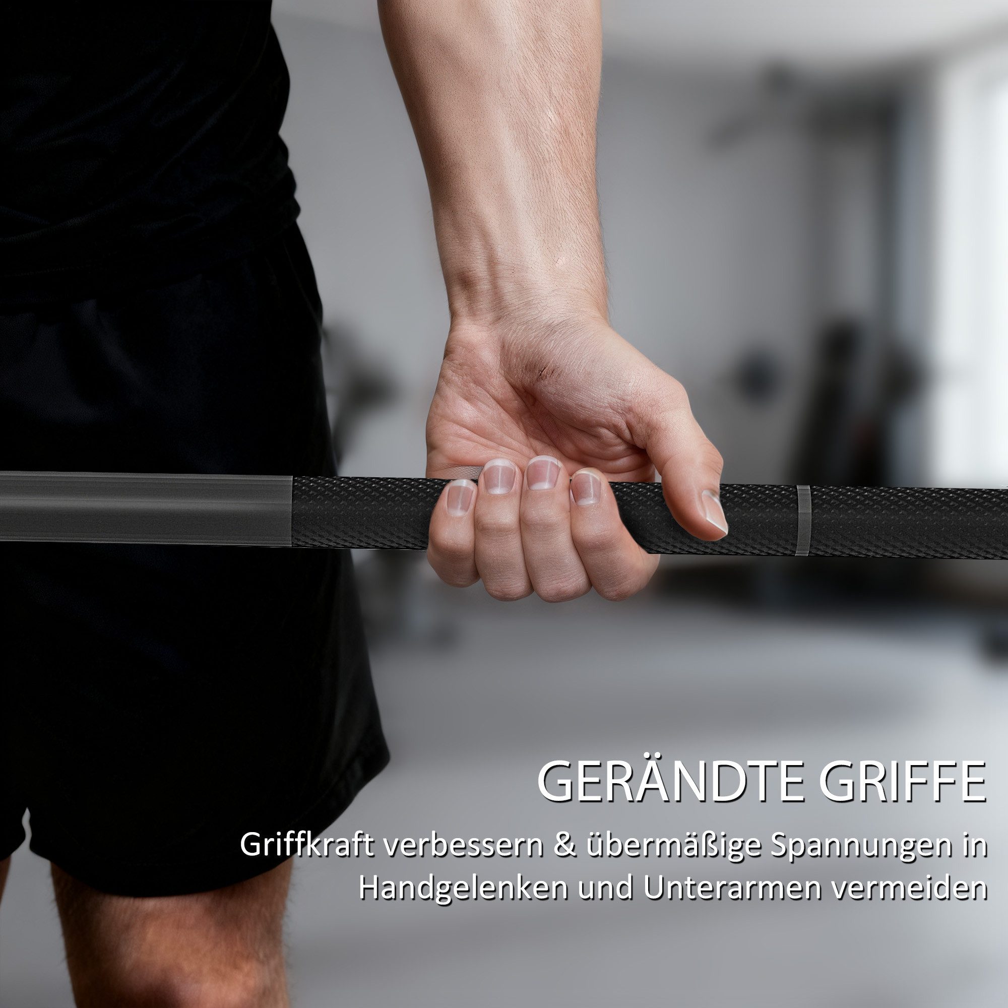 SPORTNOW Langhantelstange mit Verlängerte Hülsen, 50mm Aufnahme, Rutschfest Griff, Stahl, 180 cm (Langhantel, 1-tlg., 200kg Stahl Hantelstange), Barbell für Krafttraining Weightlifting Powerlifting