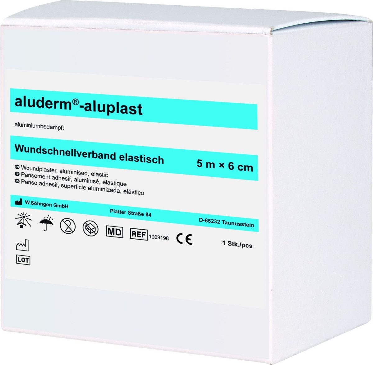 Söhngen Erste-Hilfe-Set Wundpflaster aluderm-aluplast elastisch 5mx6cm