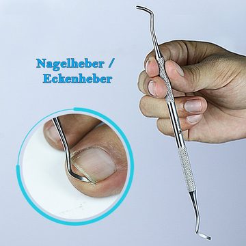 SMI Nagelhautschieber Eckenheber Nagelheber Profi Fußpflege Instrumente 17 cm, beidseitig