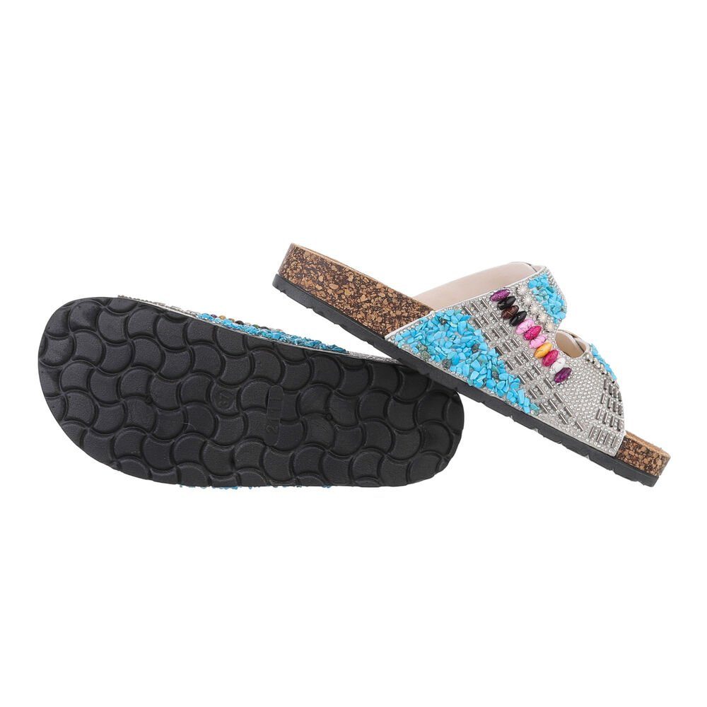 Ital-Design Damen Mules Freizeit Pantolette (85698224) Flach Pantoletten in günstig online kaufen