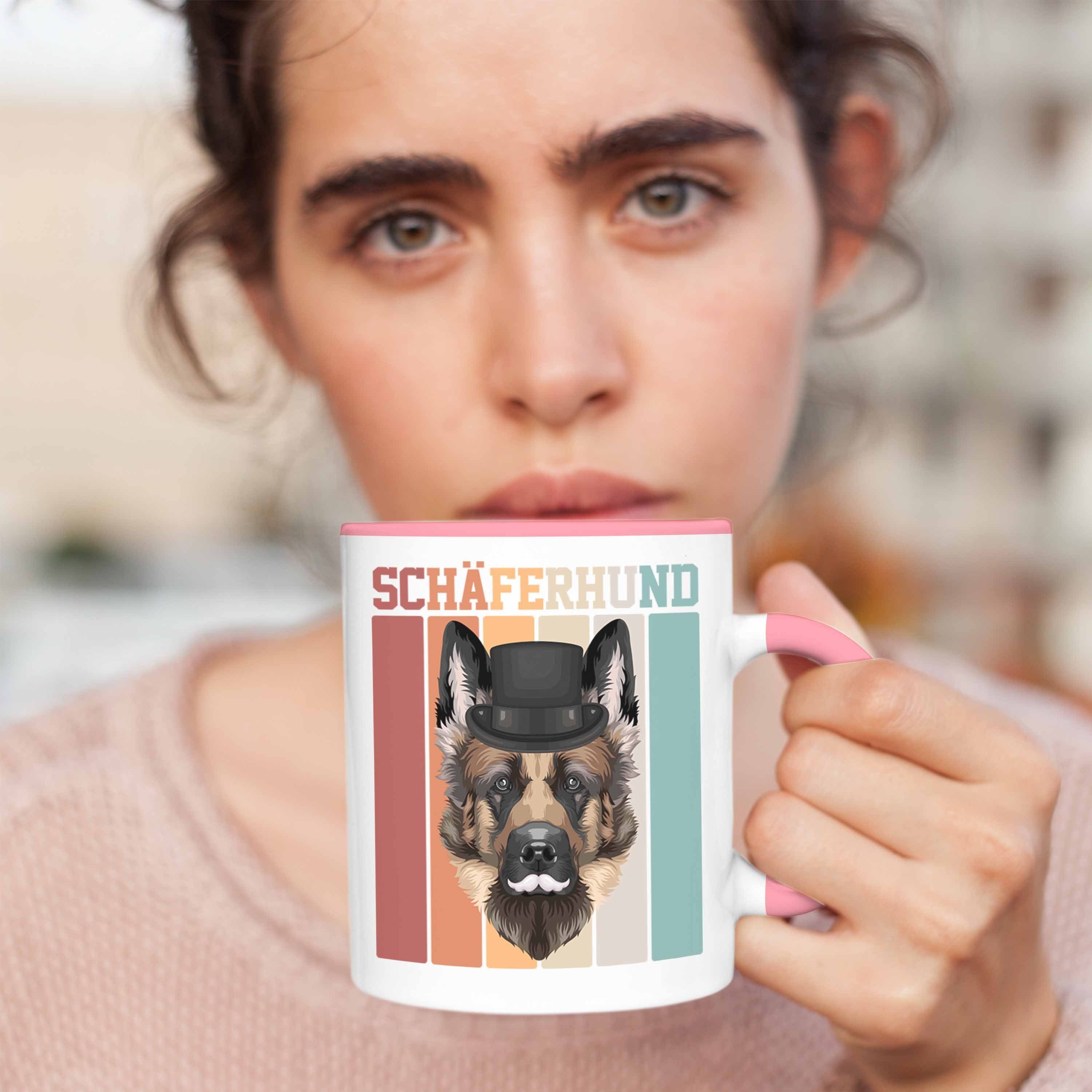 Rosa Geschenk Lustiger Tasse Geschenkidee Schäferhund Tasse Retro Spruch Besitzer Trendation