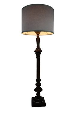 Signature Home Collection Tischleuchte Tischlampe schmal Holz gedrechselt lackiert mit Lampenschirm, ohne Leuchtmittel, warmweiß, handgefertigt in Italien