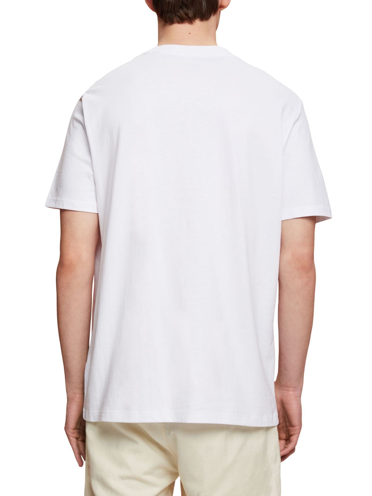 T-Shirt Jersey-T-Shirt, Bedrucktes (1-tlg) Baumwolle 100 % WHITE Esprit