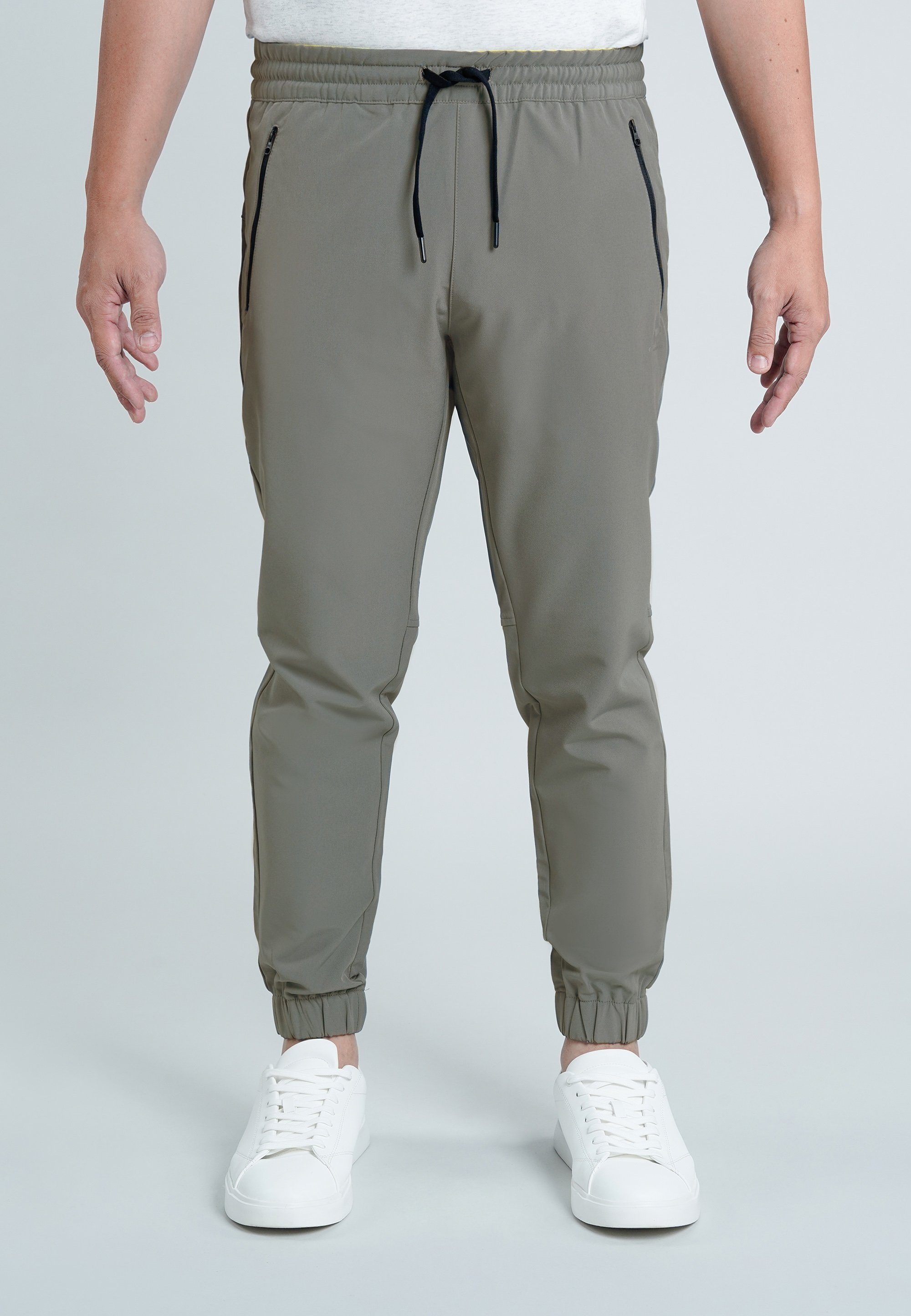 GIORDANO Sporthose G Motion grau mit bequemem 4-Wege-Stretch 3M Scotchgard