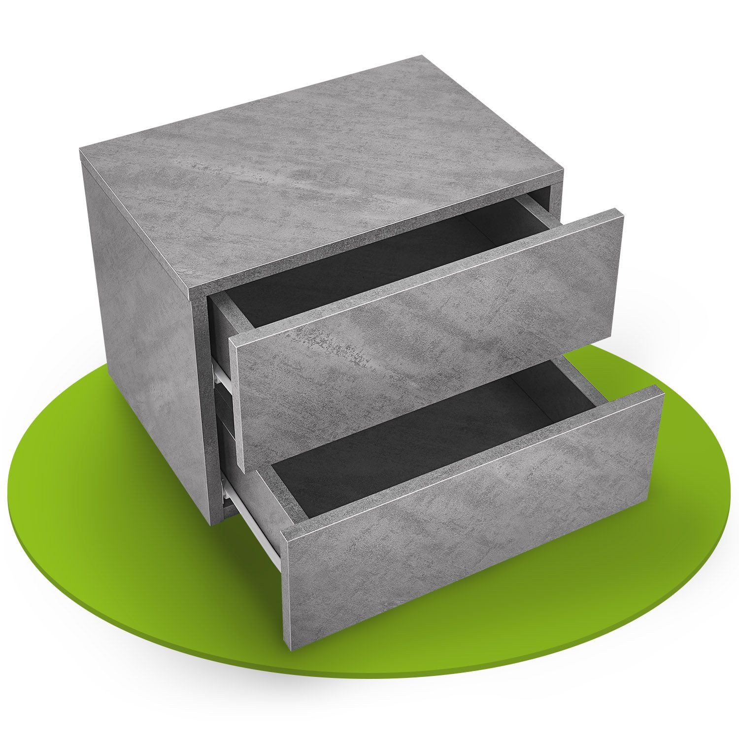 Juskys Nachttisch, 2 Schubladen, Wandmontage, inkl. Befestigungsmaterial günstig online kaufen