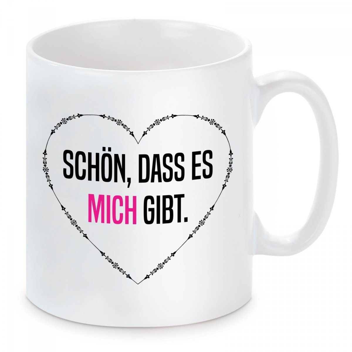 spülmaschinenfest gibt, Herzbotschaft Kaffeebecher und Schön, mikrowellengeeignet Kaffeetasse mit es Keramik, dass mich Tasse Motiv