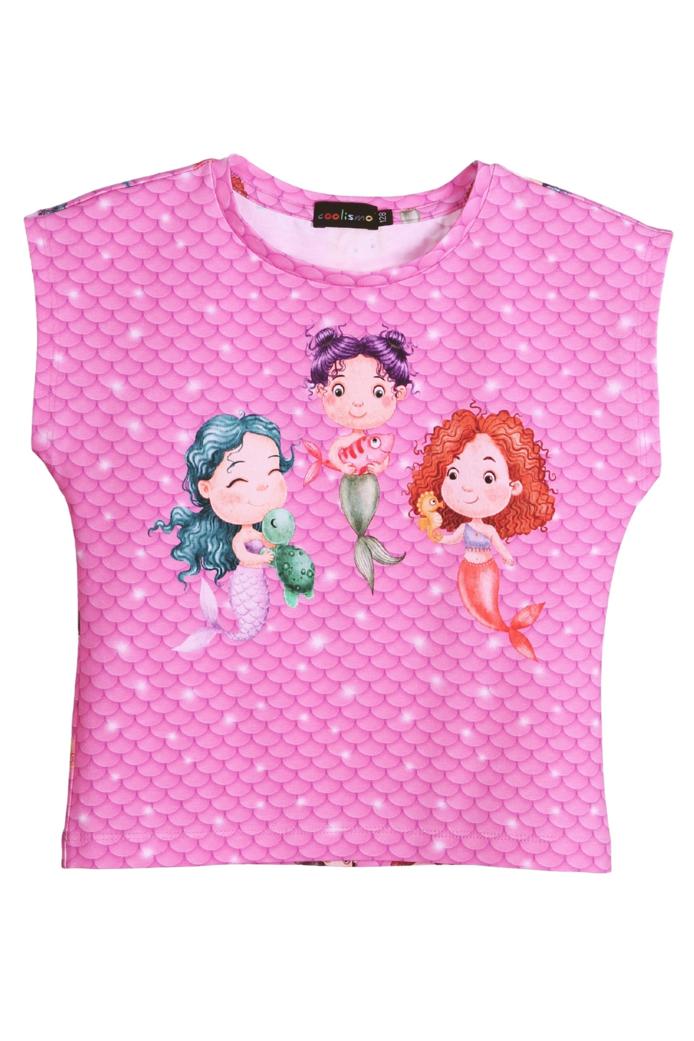 T-Shirt Print-Shirt für Mädchen Motiv Meerjungfrau