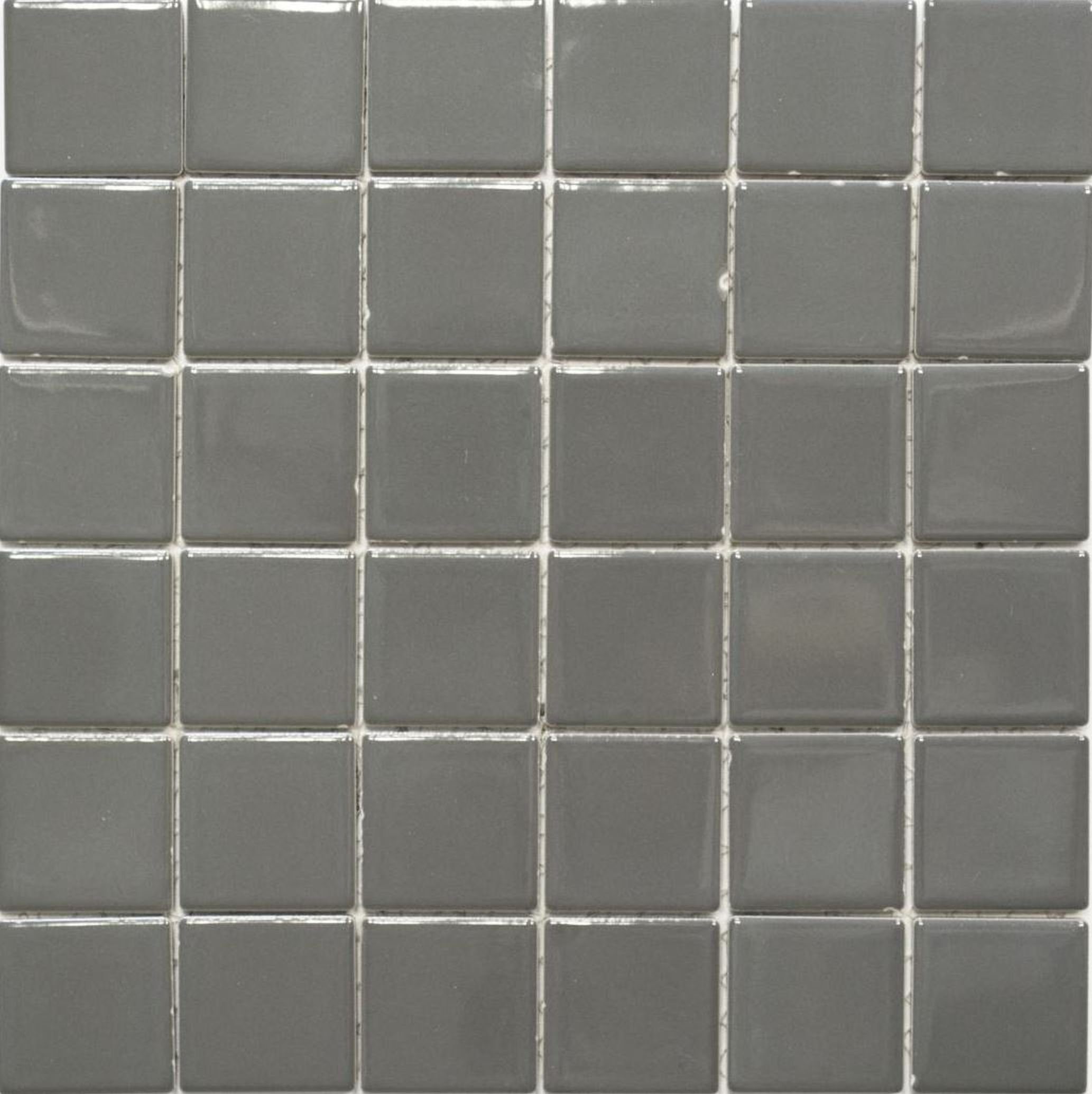 Mosani Mosaikfliesen Keramik Mosaik Fliese metall grau glänzend Fliesenspiegel Küchenwand