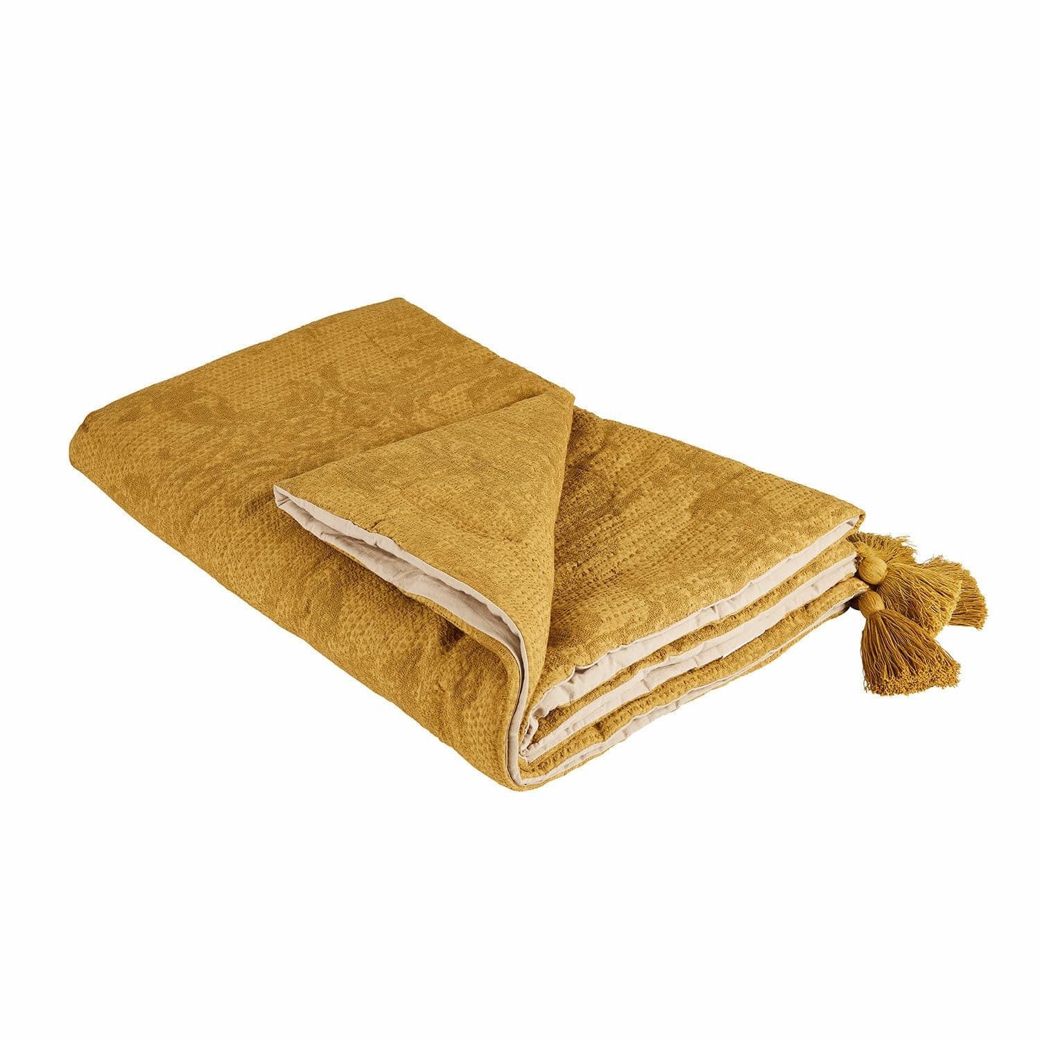 Tagesdecke Plaid Rabea gelb
