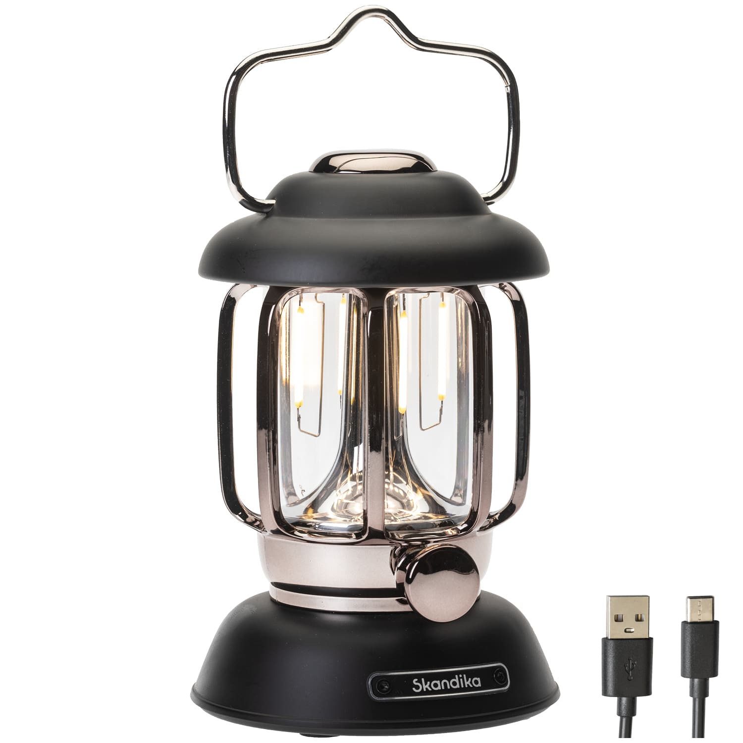 Skandika LED Gartenleuchte Campinglampe Forsol, Retro-Stil, Aufladbar, Tisc günstig online kaufen