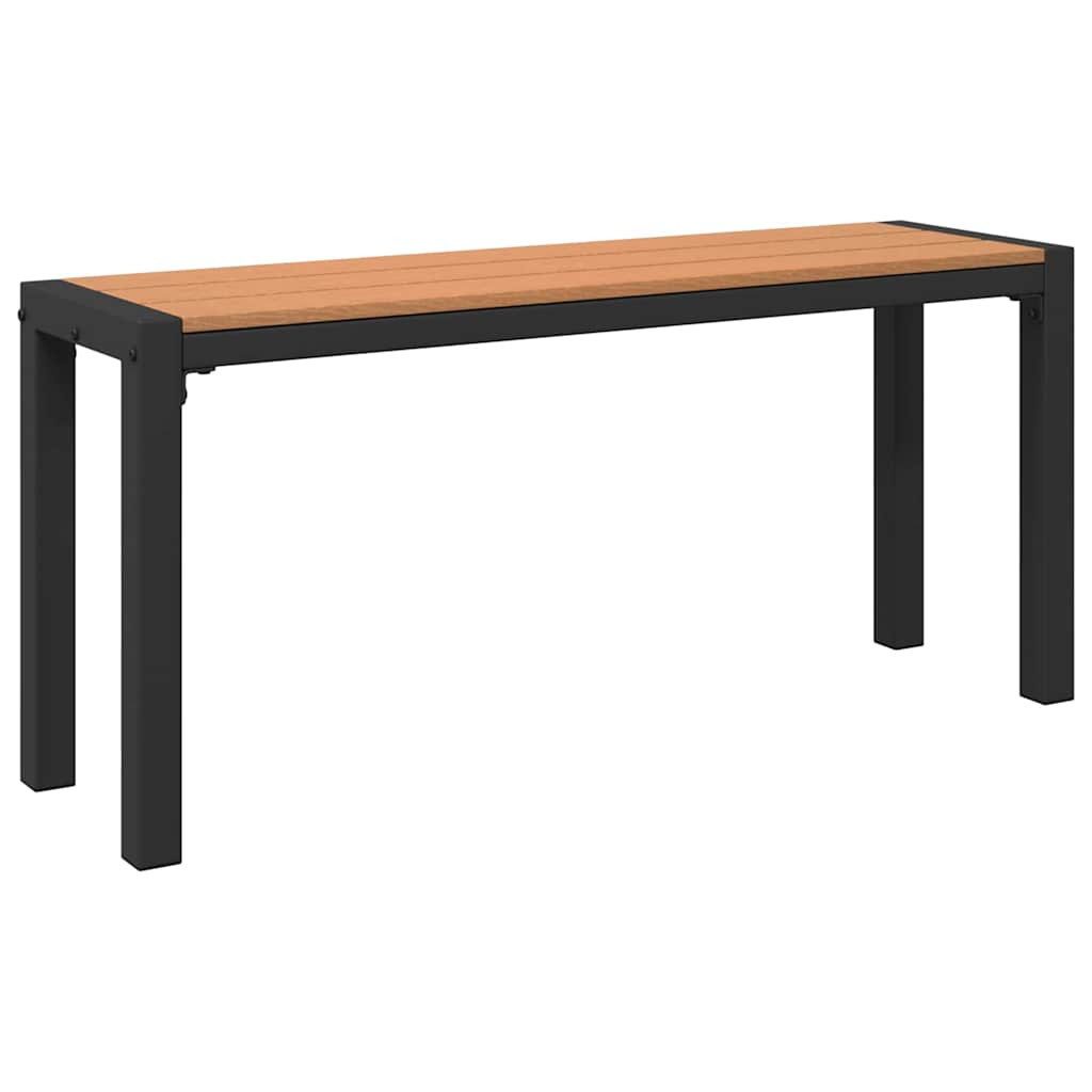 vidaXL Gartenbank Gartenbank Braun 100 x 28 x 45 cm Stahl (1-St)