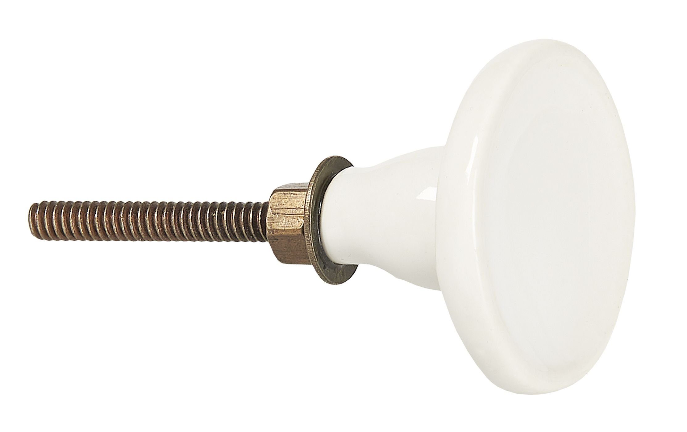 Ib Laursen Möbelgriff Ib Laursen - Möbelgriff Schubladengriff Knauf Griff Keramik Weiß