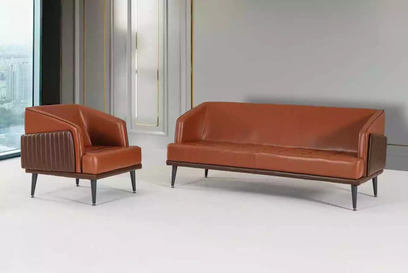 Couch Made Office JVmoebel Polstersofas Europe Designer Luxus In Sofa Sitzer, Zweisitzer Büromöbel