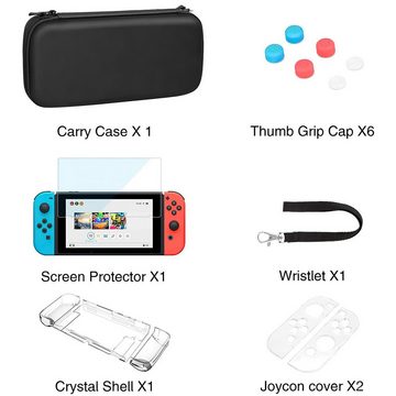 IBETTER Switch-Controller, Spielekonsolen-Tasche, Nintendo Switch Schutzhülle Nintendo-Controller (mit Hülle Nintendo-Controller (9 er-Set) Nintendo Switch Case)