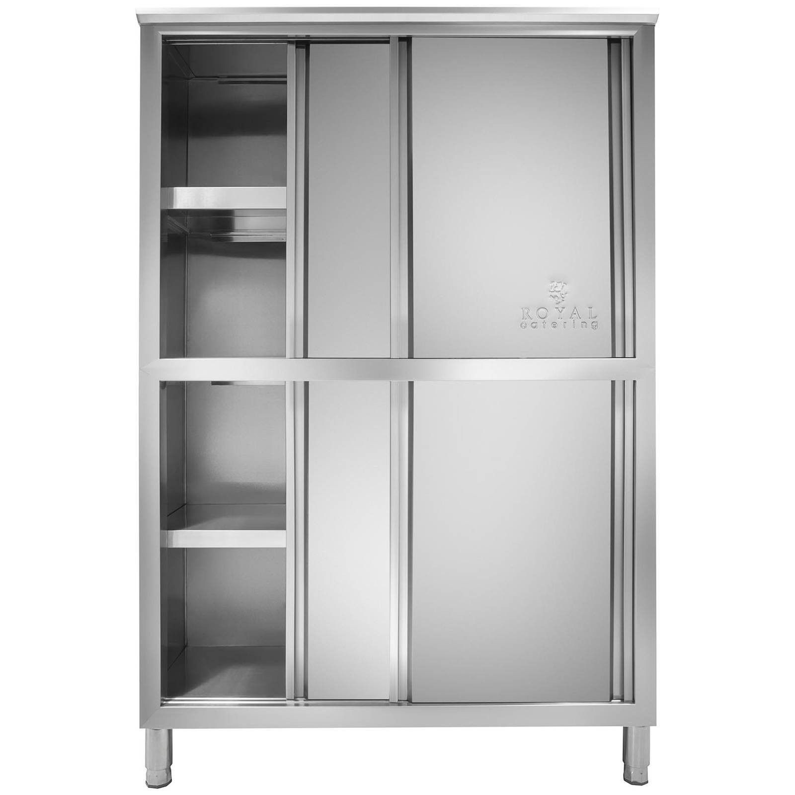 Royal Catering Vorratsschrank 117,8 x 50 x 180,5 cm Küchenschrank Edelstahl günstig online kaufen