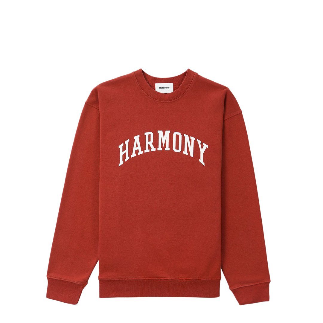 HARMONY Rundhalspullover Harmony Pullover cooler Sweater Seal University Crewneck Pulli Rot