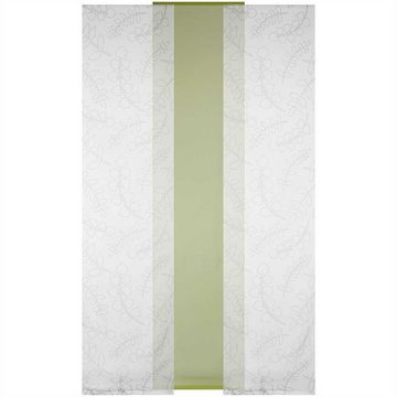 Vorhang, Bestlivings, Klettband (3 St), transparent, Transparente Schiebegardine 60cm x 260cm (BxL), mit Klettband