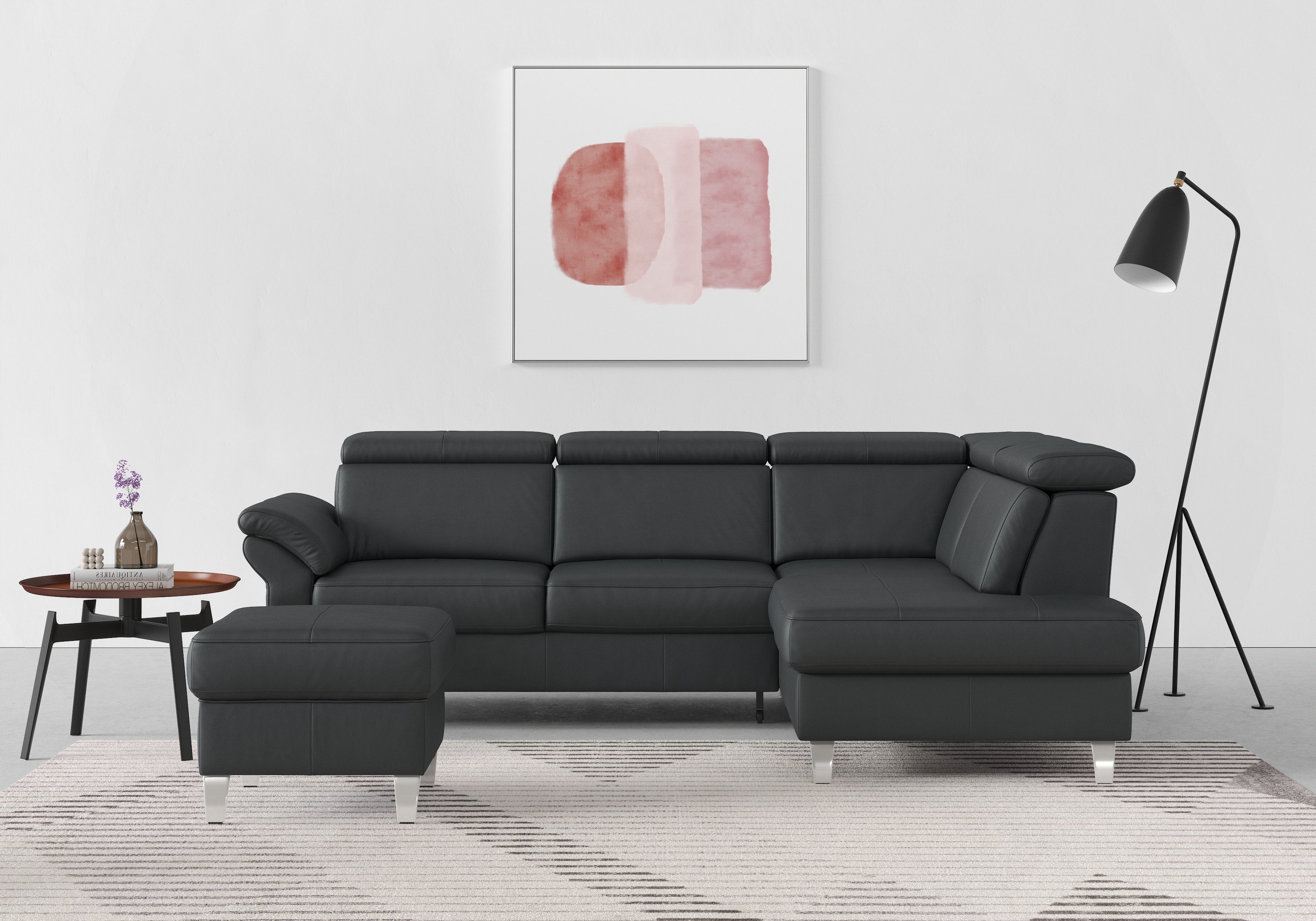 sit&more Ecksofa Arngast L-Form, inklusive Kopfteilverstellung und Federkern