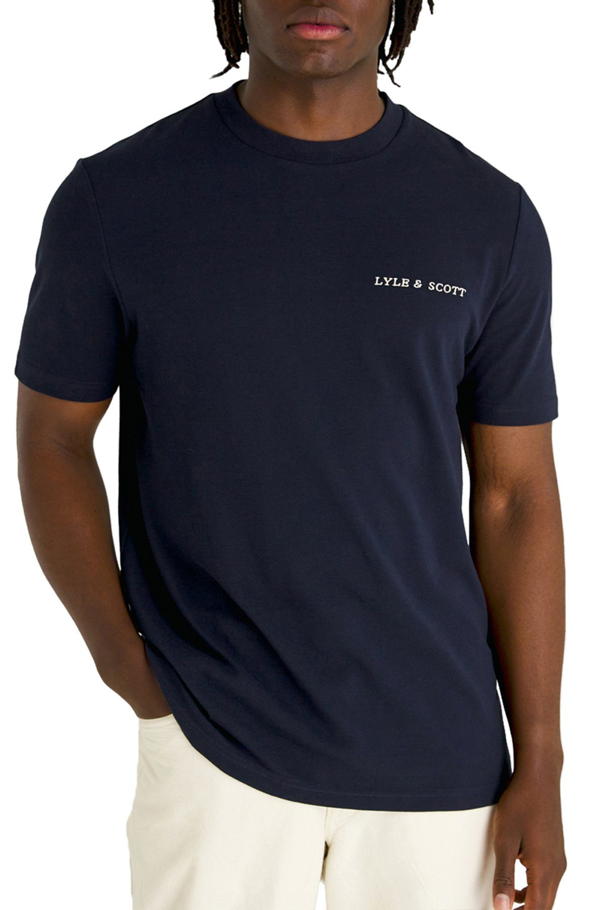 Lyle & Scott T-Shirt Mit Brustprint marine