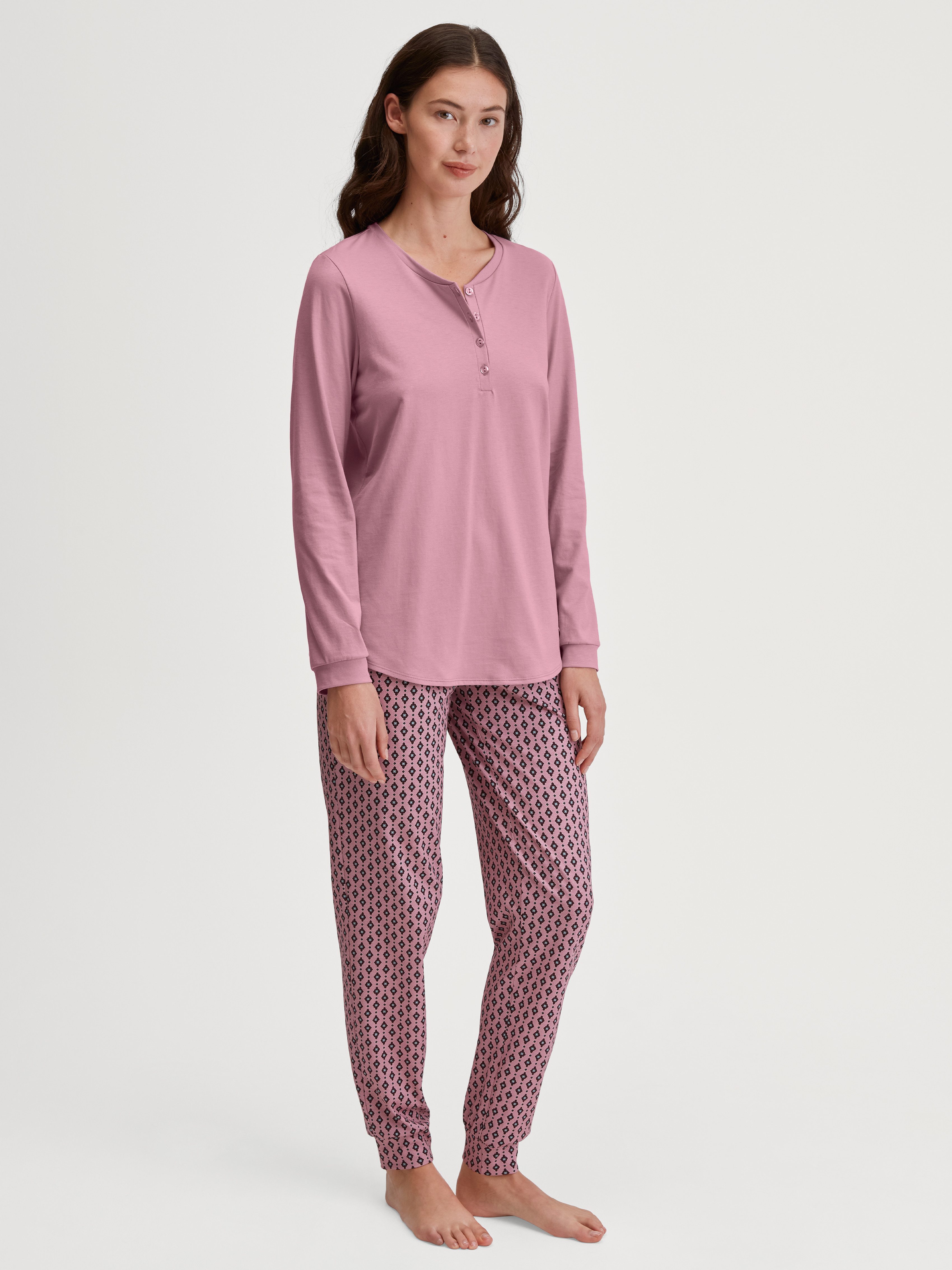 CALIDA Pyjamahose Favourites Botanic weich, Gummizug, Cotton, Single Jersey Qualität, Gesäßtasche