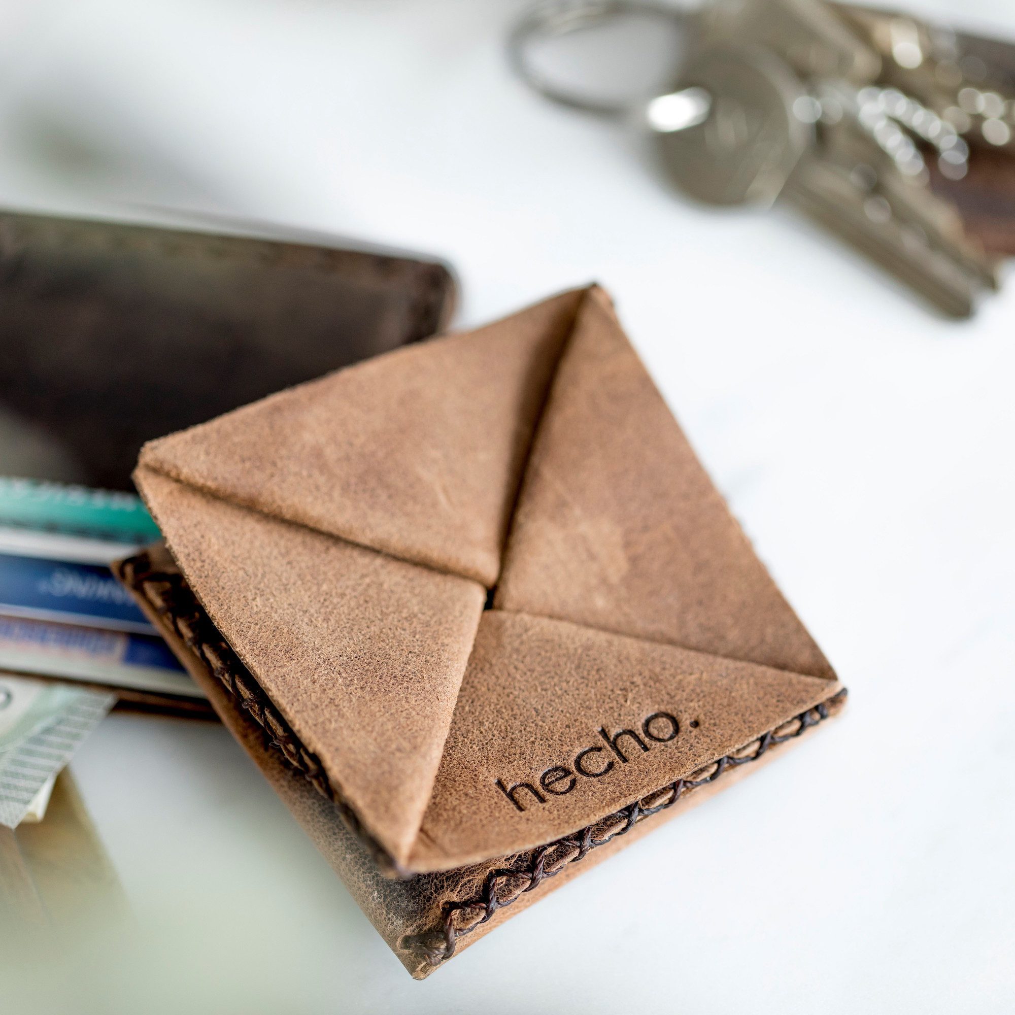 hecho. Mini Geldbörse Faltbarer Münzbeutel, Handgefertigt, Fair, Kleingeldb günstig online kaufen