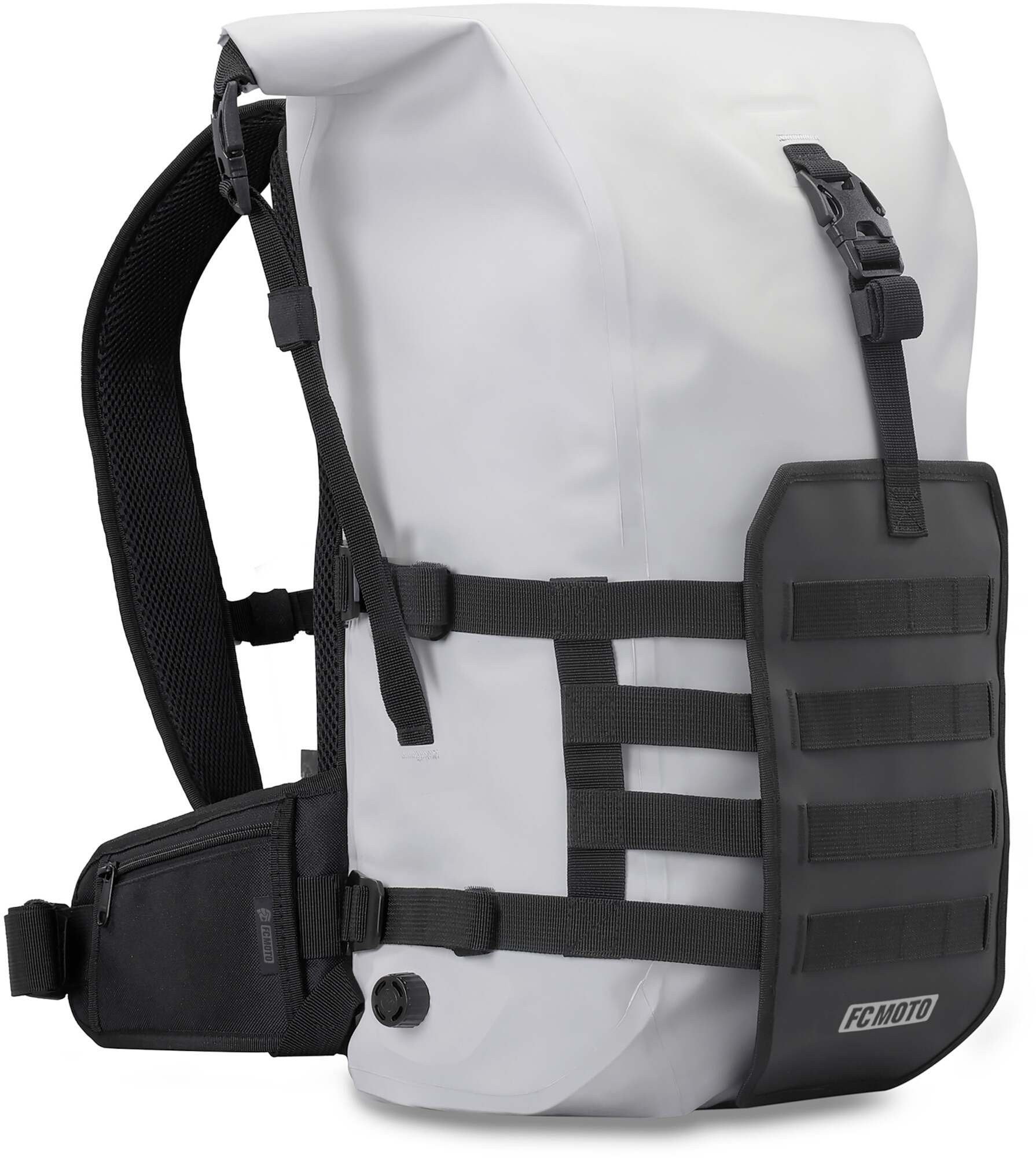 FC-Moto Freizeitrucksack Ever-ST Roll-Top 26 L wasserdichter Rucksack, Molle Befestigungssystem,reflektierende Elemente