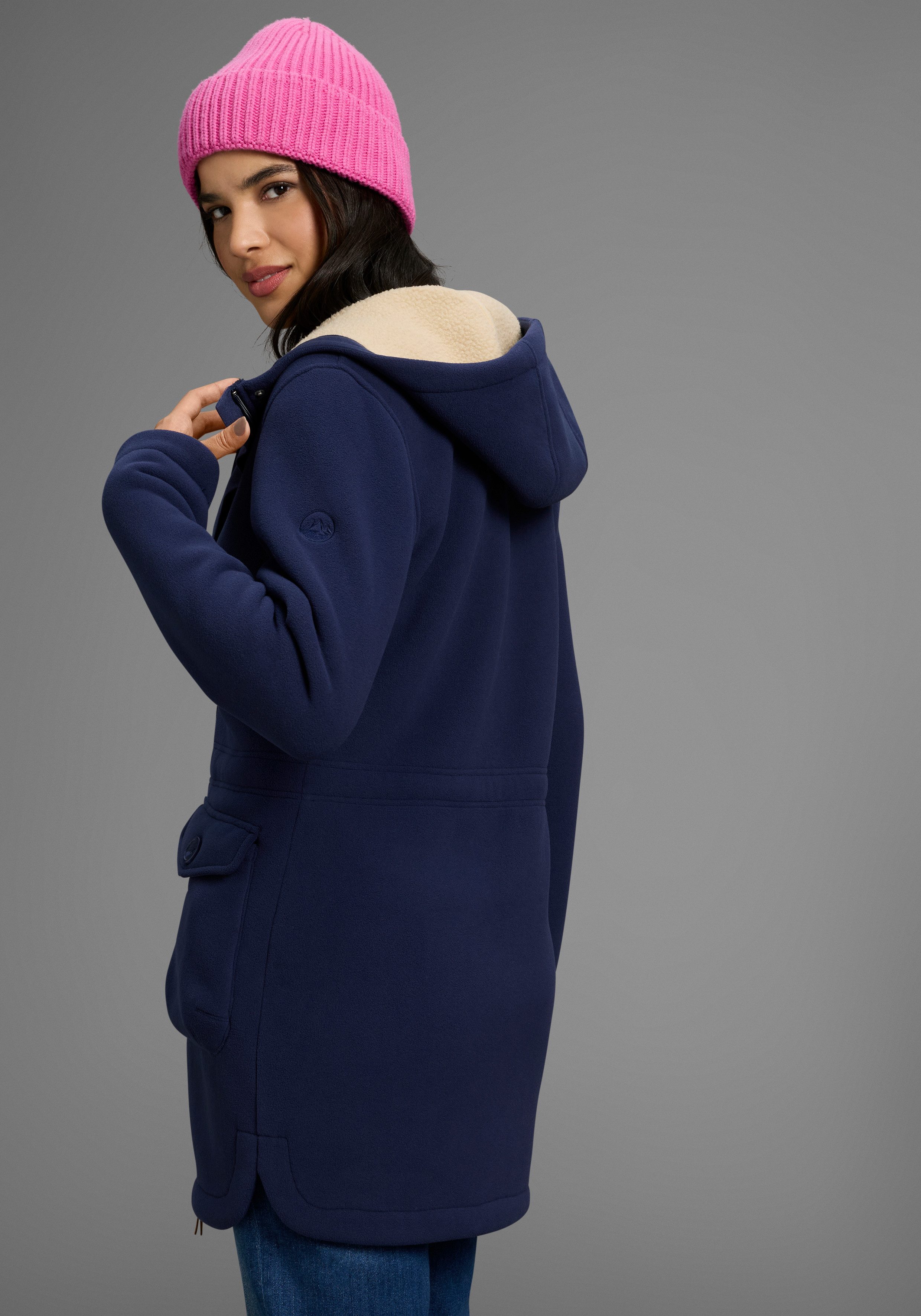 Polarino Fleecejacke Fleece Jacke, innen mit Sherpa Fleece, Teddy Fell Imit günstig online kaufen