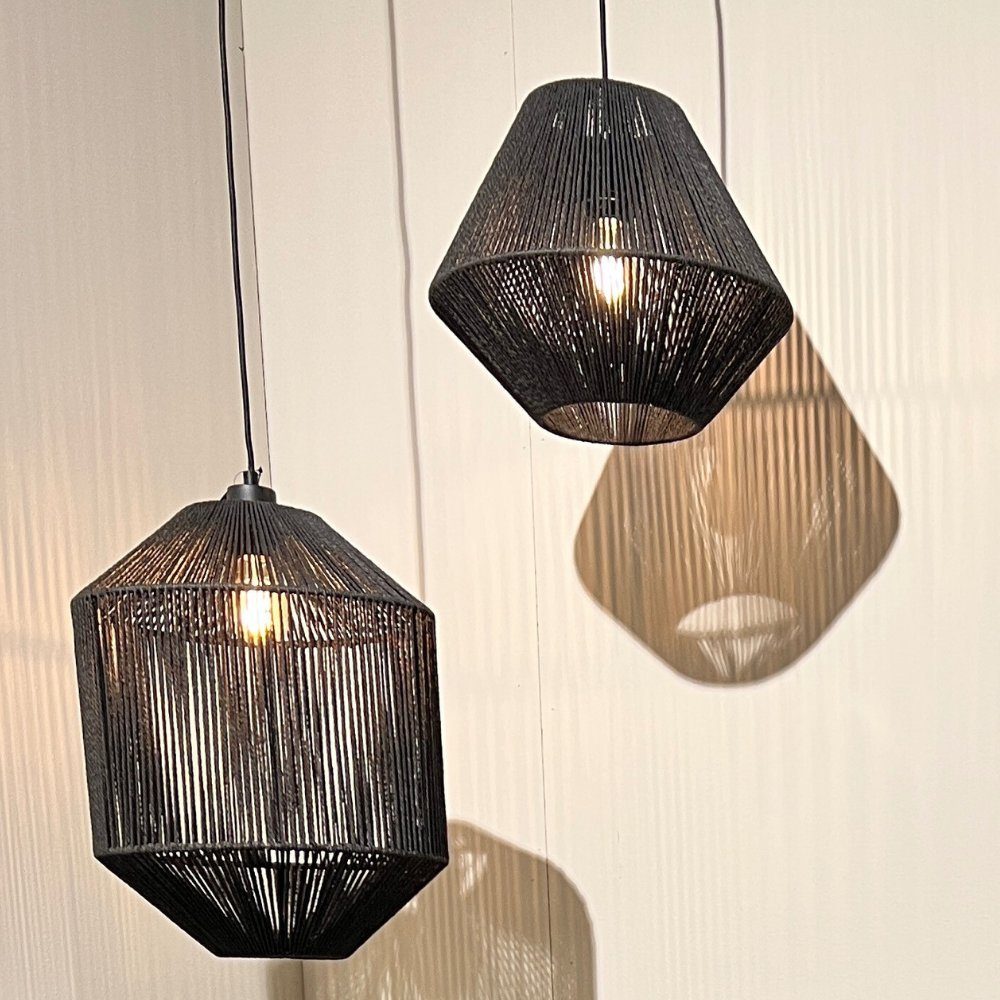 keine Nein, Hängeleuchte, E27, aus Hjördis famlights Jute warmweiss, Angabe, Pendelleuchte Pendellampe, Leuchtmittel enthalten: in Pendelleuchte Schwarz Hängeleuchte,