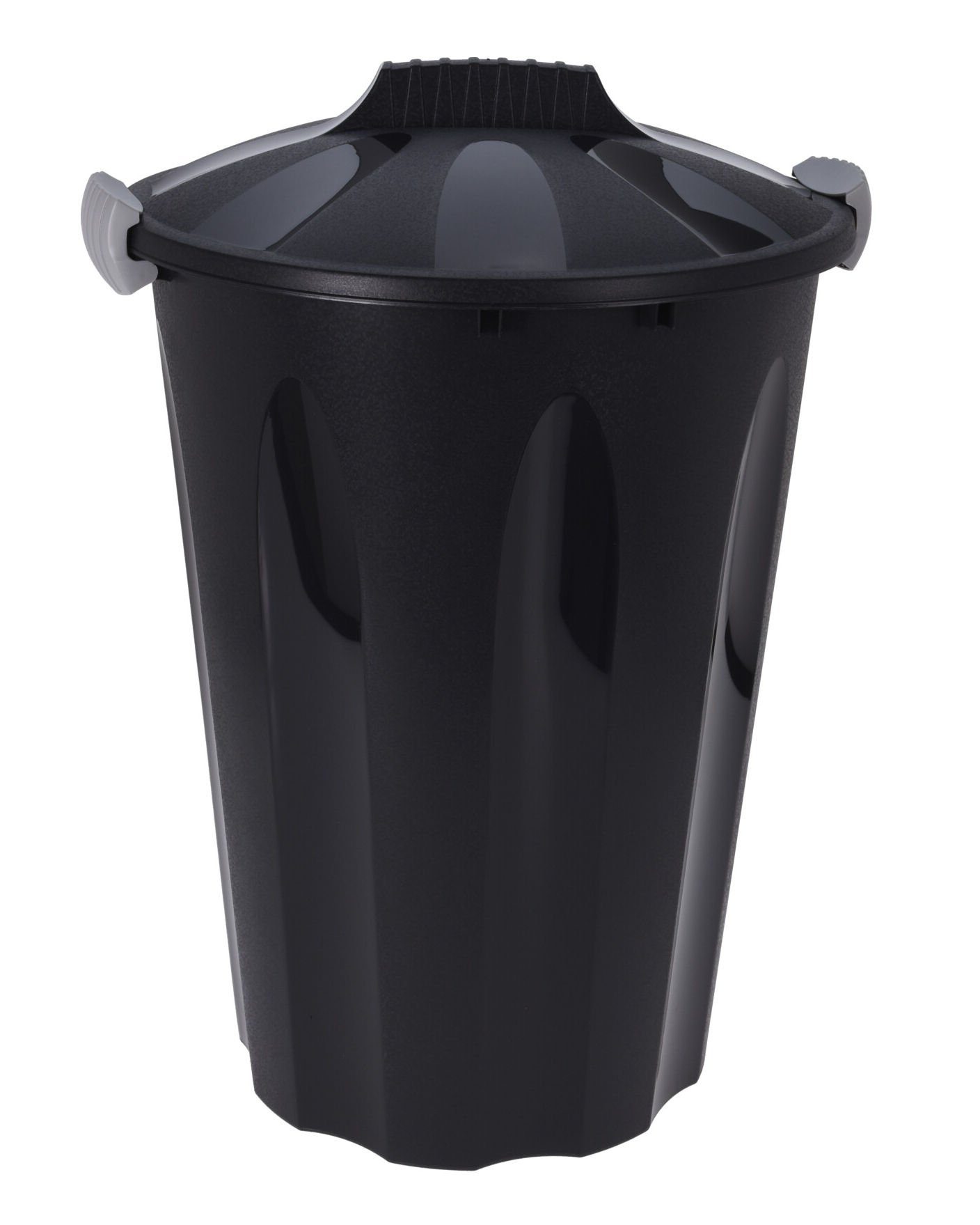 Spetebo Mülleimer Universal Kunststoff Maxitonne 40 Liter - schwarz, Allzweck Tonne mit feststellbarem Deckel