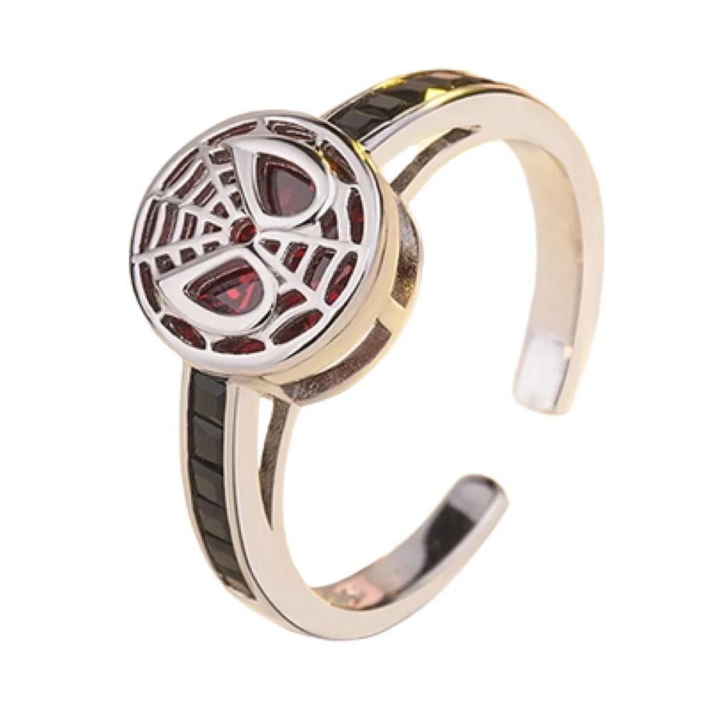 BUNGSA Fingerring Comic-Ring Silber mit verschiedenen Motive größenverstellbar aus Edels (1-tlg), Party-Ring, Mittelring