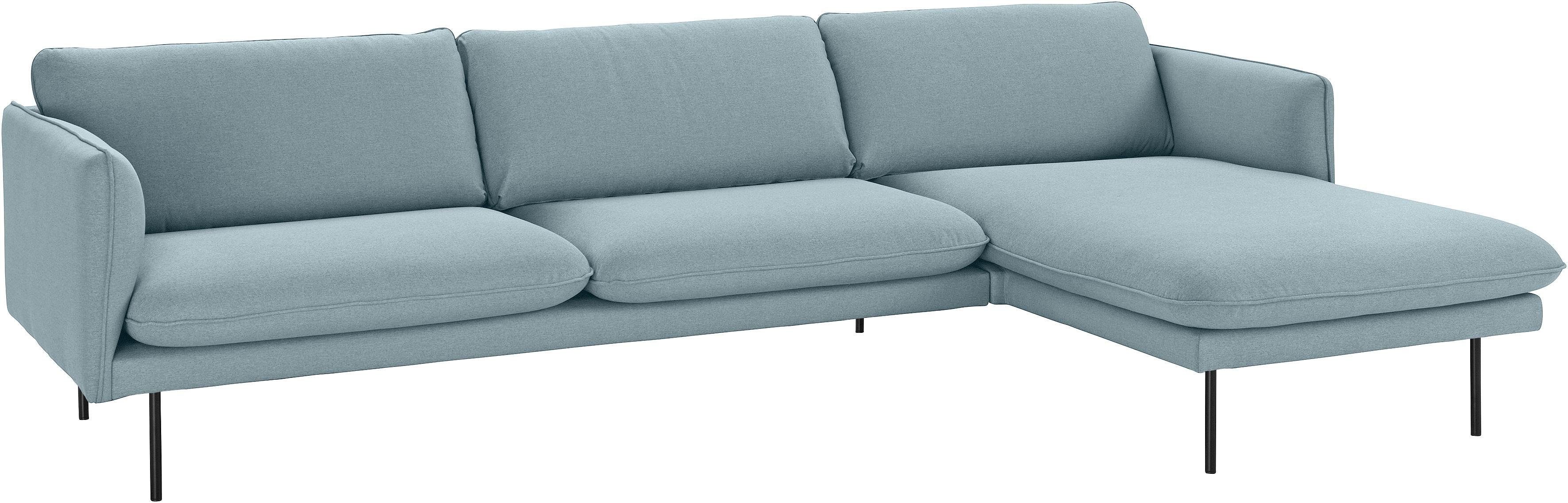 moderner Ecksofa in andas Recamierenabschluß, Optik Lerhol, mit