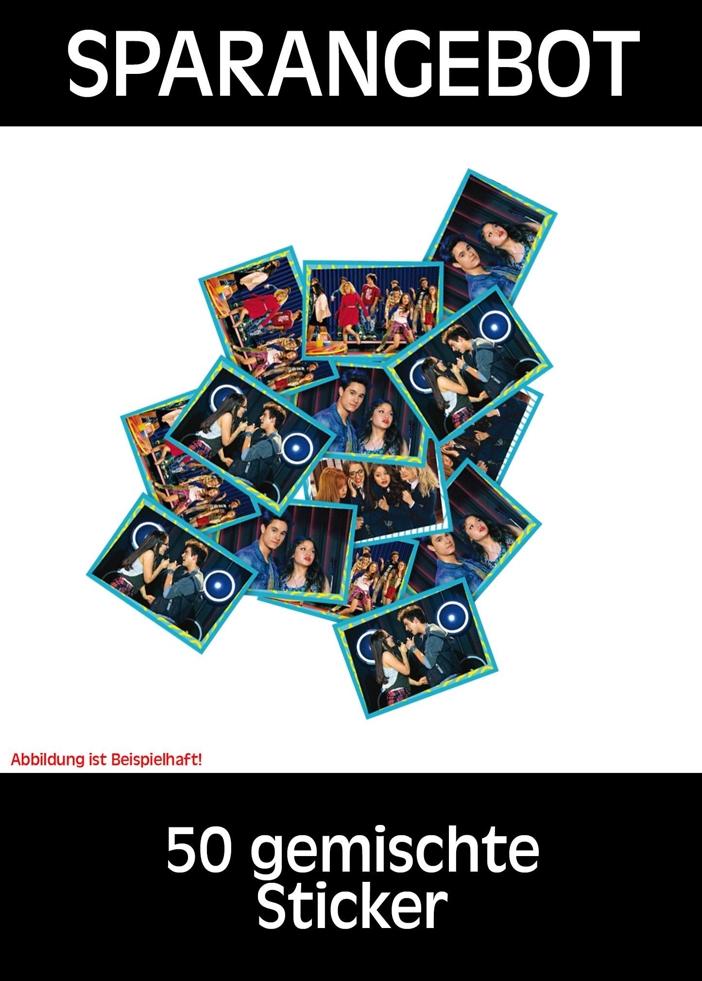 Panini Sammelkarte Soy Luna - Panini Sammelsticker - 50 gemischte Sticker