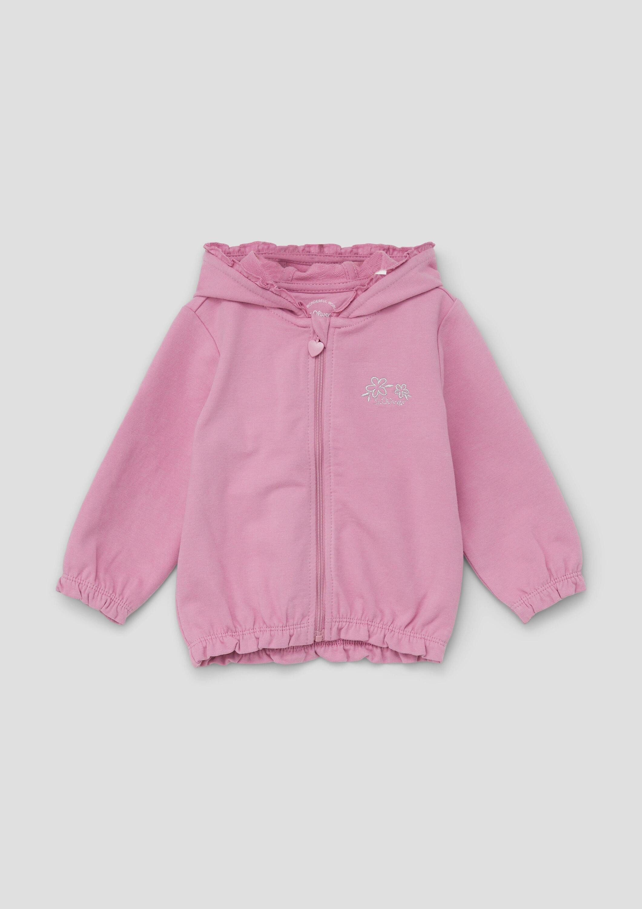 s.Oliver Sweatjacke Sweatshirt Jacke Sweatshirt-Jacke mit Kapuze