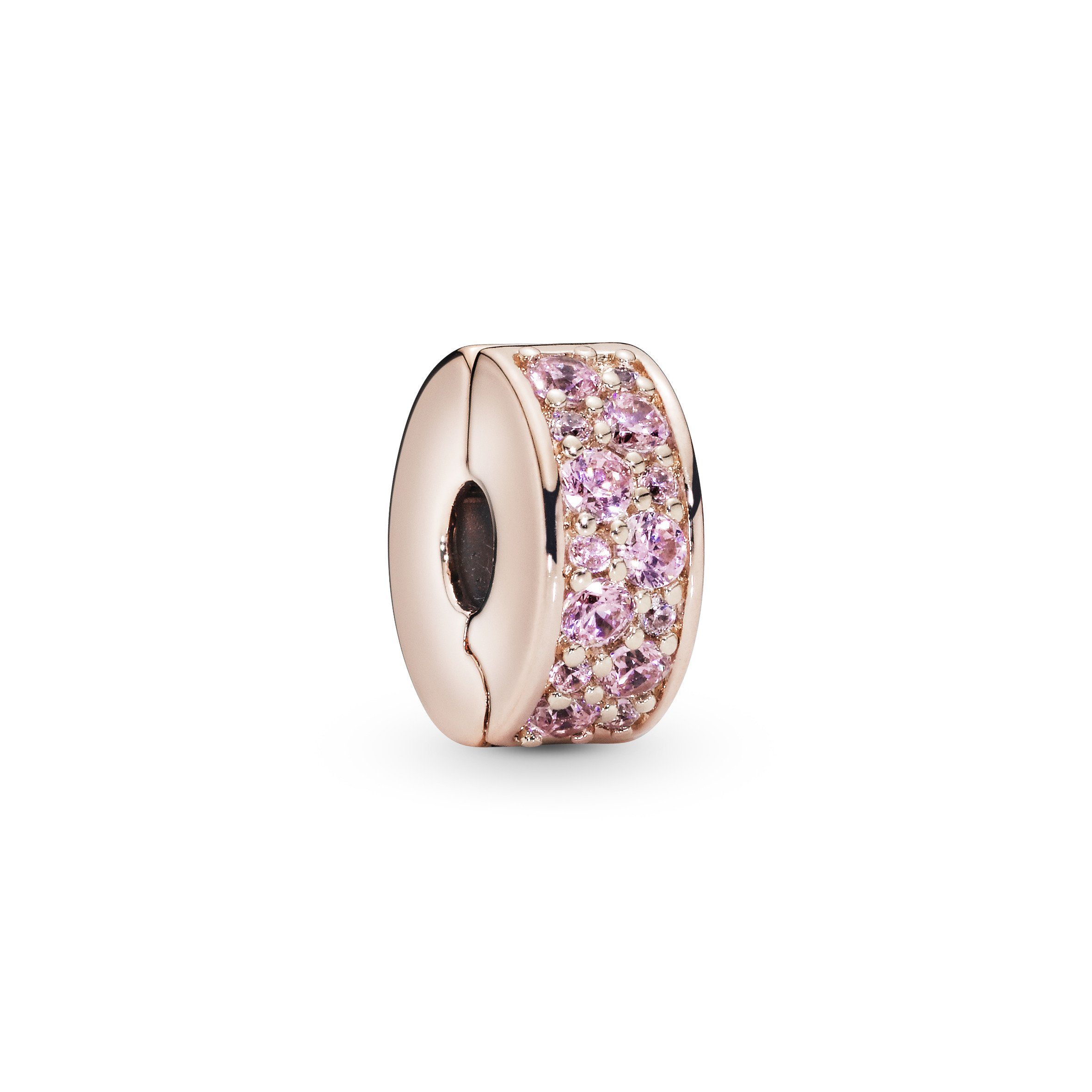 Pandora Bead Pandora Rosafarbener Pavé Clip 781817PCZ 14k rosé vergoldet