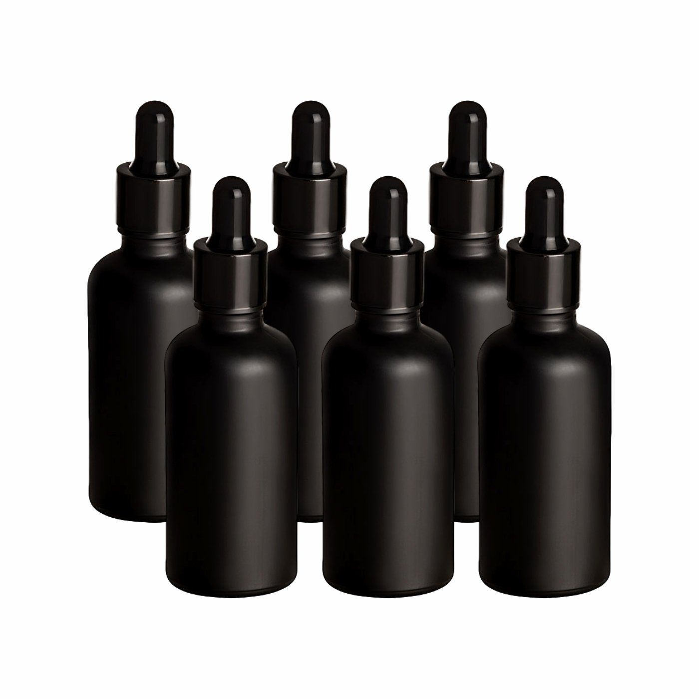 gouveo Pipettenflasche Tropfflaschen aus Farbglas mit Glaspipette - Leere Apothekerflasche (6 St)