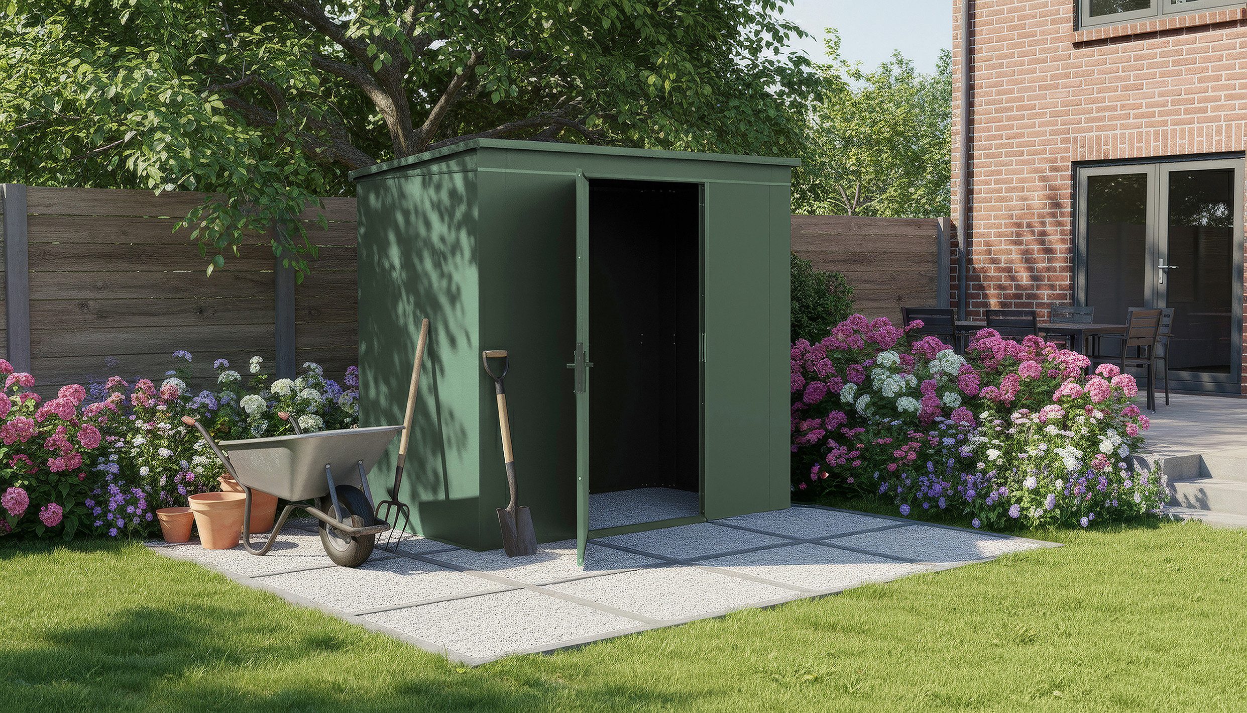 weka Gerätehaus Gary 4, BxT: 242x148 cm, Metall pulverbeschichtet, Größe 4