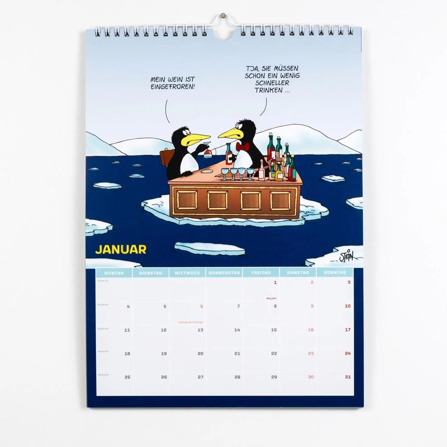 Lappan Verlag Wandkalender Uli Stein Tierische Zeiten 2027: Monatskalender für die Wand – Bild 3 von 5