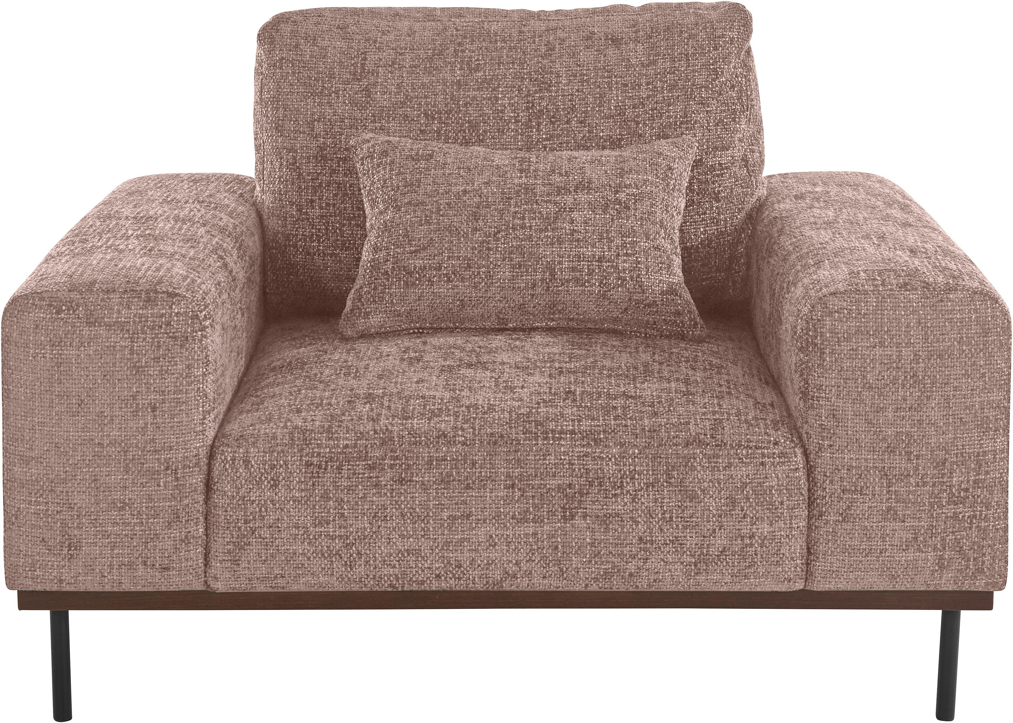 andas Loveseat Mikael, gebeizter Holzrahmen; passend zur Serie 'Mikael', incl. Zierkissen