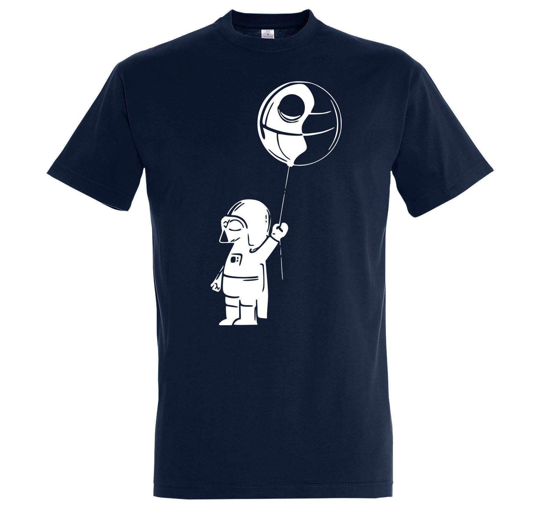 Frontprint Baby Vater Shirt Designz Herren T-Shirt lustigem mit Youth Navyblau