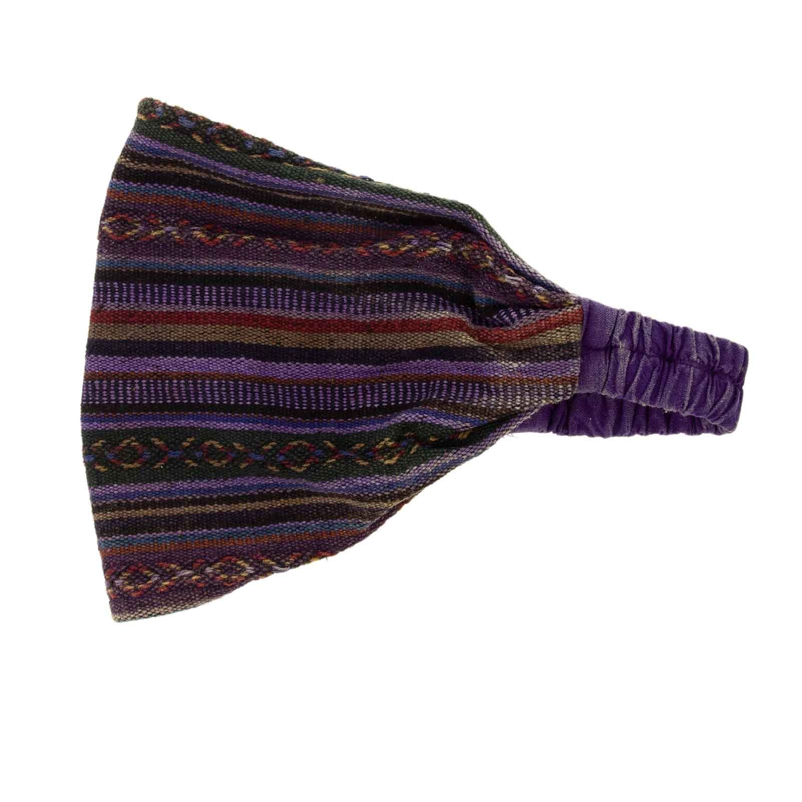 KUNST UND MAGIE Stirnband KUNST UND MAGIE unisex Hippie Kopfband Stirnband Goa Yoga Stonewashed Purple / Lila