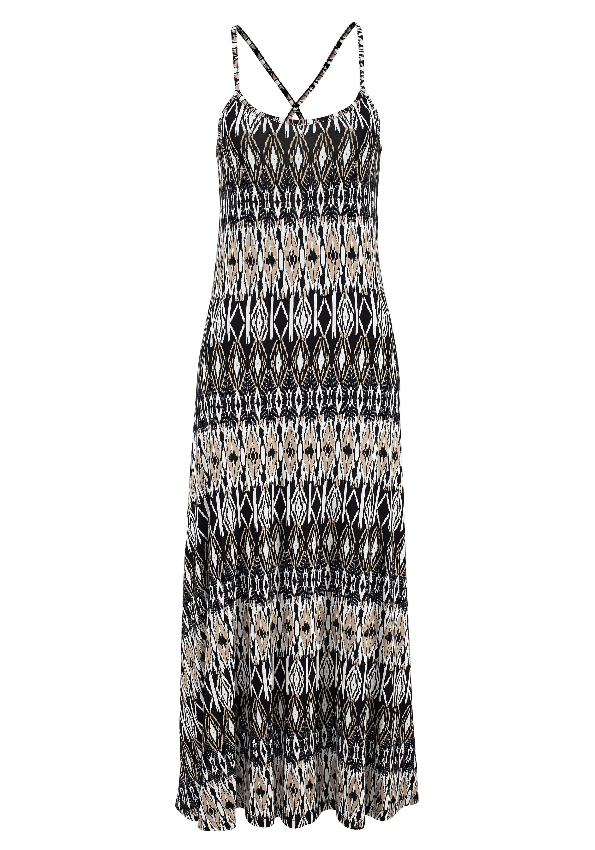 LASCANA Maxikleid, mit Ethnodruck, Sommerkleid, Strandkleid günstig online kaufen