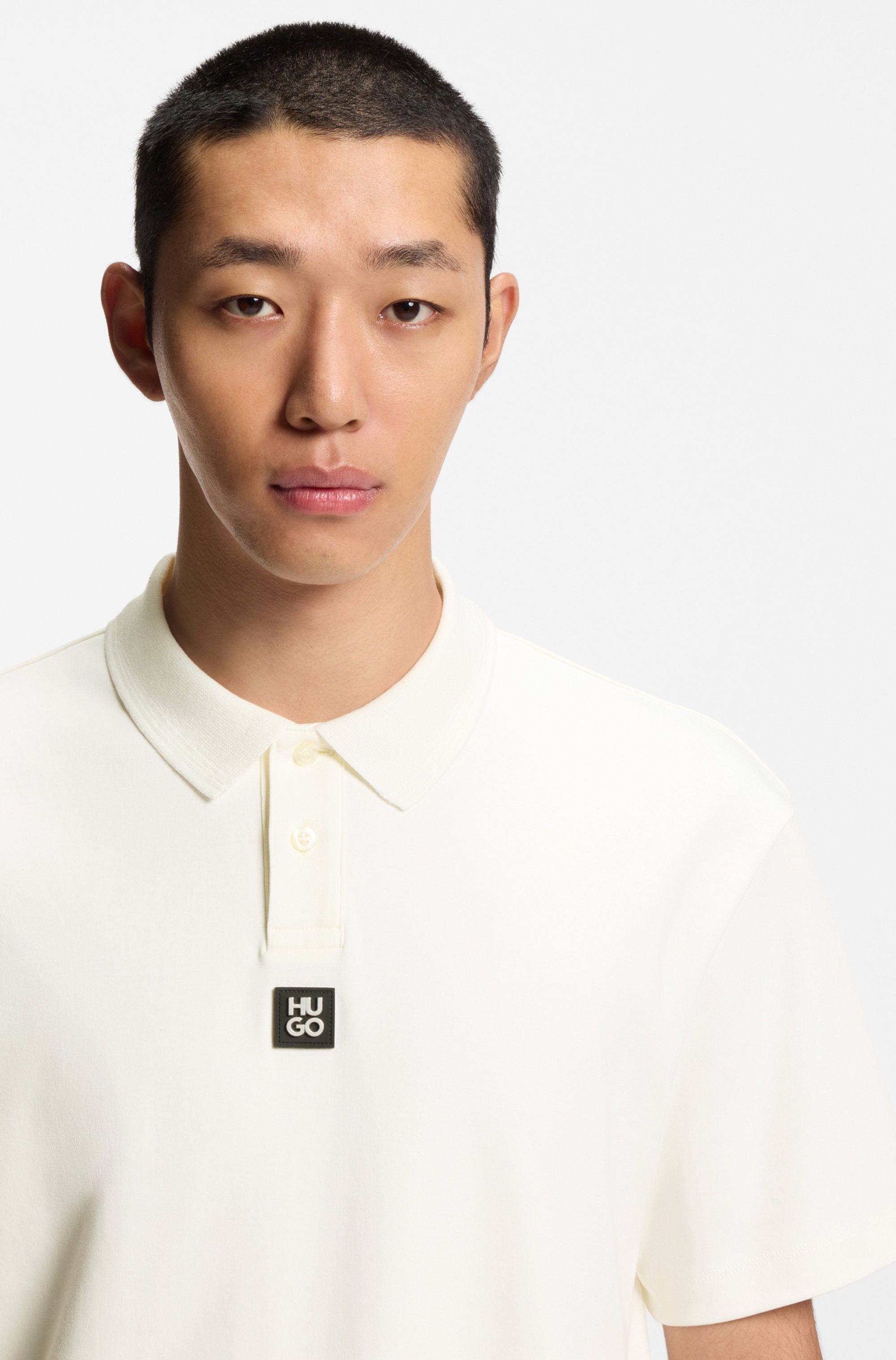 HUGO Poloshirt Deabono_D Polokragen, reine Baumwolle, Regular Fit