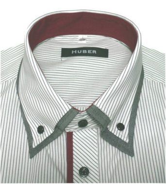 Huber Hemden Langarmhemd HU-0446 Button-Down, Doppelkragen, Regular Fit-gerader Schnitt, Made in EU